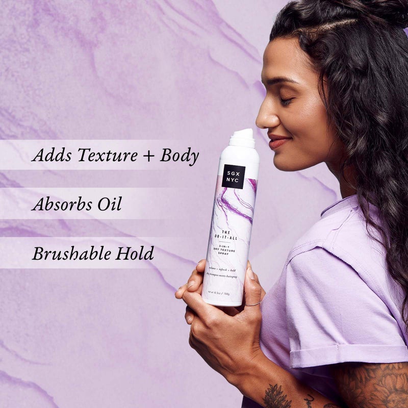 SGX NYC Dry Texture Spray - 3-in-1 Versatile Dry Shampoo and Hairspray for Refreshed Hair - 6.5 oz - UV Protection, Paraben Free, Vegan Friendly, Cruelty Free - Image 4